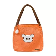 【代理商公司貨商品】線條小狗 絨毛 肩背提袋 肩背包/托特包/手提袋 Maltese - 橘色款