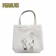 【日本正版授權】史努比 皮質 手提袋 多功能手提袋/置物袋/收納袋 Snoopy/PEANUTS - A款