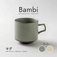 【日本Minoru】Bambi 窯燒陶瓷馬克杯340ml ‧ 鐵藍灰