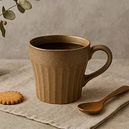 【日本Minoru】Pick素釉 陶瓷馬克杯290ml ‧ 駝