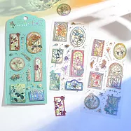 【日本BGM】IRIDE系列PET貼紙3張 ‧ 彩繪玻璃