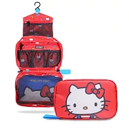 murmur 三折盥洗包│ hello kitty(經典紅)