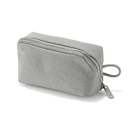 【MUJI 無印良品】皺褶尼龍廣口收納袋 /S.灰