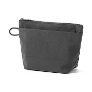 【MUJI 無印良品】皺褶尼龍附底收納袋 /S.深灰