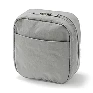 【MUJI 無印良品】皺褶尼龍廣口收納包 /灰