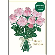 【日本Greeting Life】米津祐介 花卉生日卡 ‧ 粉紅玫瑰