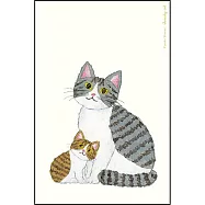 【日本Greeting Life】米津祐介 插畫明信片 ‧ 親子貓咪