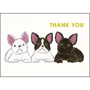 【日本Greeting Life】米津祐介 迷你感謝卡 ‧ 法國鬥牛犬