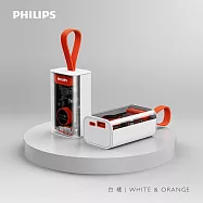 PHILIPS 飛利浦 透視外殼行動電源 三色可選 DLP5715C 白橘