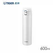 TIGER虎牌 超輕量彈蓋雙層不鏽鋼保溫瓶600ml(MMJ-S060) 珠光白