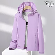 【初色】初色生活 簡約純色輕薄透氣長袖可拆卸帽遮陽防曬外套女外套-共2款9色-12755(L-5XL可選) 3XL 女款-粉紅色