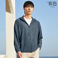 【初色】初色生活 冰絲透氣速乾輕薄純色連帽遮陽防曬外套女外套-共2款7色-12758(M-5XL可選) 3XL 男款-墨綠色