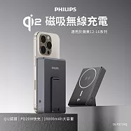 PHILIPS 飛利浦 QI2.0 10000mAh 無線充電行動電源 DLP2719Q 黑