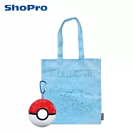 【日本正版授權】寶可夢 寶貝球 摺疊 購物袋 環保袋/手提袋 神奇寶貝 - 一家鼠