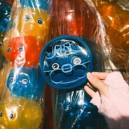 【一帆布包】台味小豬撲滿收納/零錢包- 藍色小豬