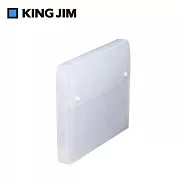 【KING JIM】Simplease透明 13層風琴資料夾/ 霧白色