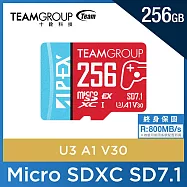 TEAM 十銓 APEX SD7.1 MicroSD Express 超高速記憶卡 256GB(Switch 2專用+終身保固)