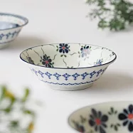 【日本野田】美濃燒|波蘭陶 輕量陶瓷深盤14.4cm ‧ 磚花