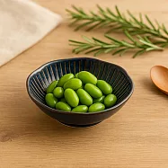 【日本野田】美濃燒|潑水十草 陶瓷淺盤11.2cm ‧ 海碧