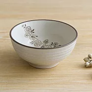 【日本野田】美濃燒|花繫 陶瓷飯碗14cm