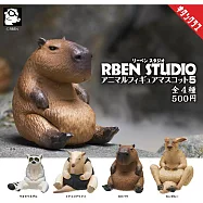 【日本正版授權】全套4款 RBEN STUDIO 胖胖動物公仔 P5 扭蛋/轉蛋 331382 胖胖動物 環尾狐猴/小食蟻獸/水豚/袋鼠 動物模型
