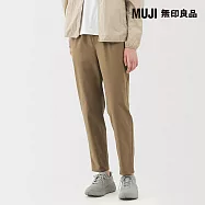 【MUJI 無印良品】女撥水加工彈性舒適褲 L 米色