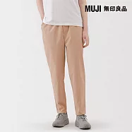 【MUJI 無印良品】女撥水加工彈性舒適褲 L 淺粉