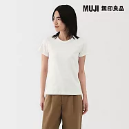 【MUJI 無印良品】女涼感不易汗染圓領短袖T恤 S 白色