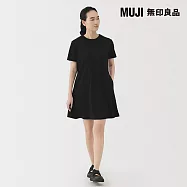【MUJI 無印良品】女抗UV涼感短袖洋裝 S 黑色
