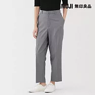 【MUJI 無印良品】女撥水加工彈性錐形褲 S 灰色