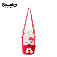 【日本正版授權】三麗鷗 絨毛 束口側背包 斜背包 應援棒包/手燈收納/水壺袋 - 凱蒂貓