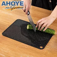 【AHOYE】加大可懸掛集水溝槽料理砧板 1入組 35X25CM (砧盤 沾板 切菜板)