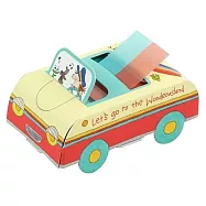 【日本Greeting Life】可愛汽車造型標籤貼 ‧ COCO CHAN/奶油色