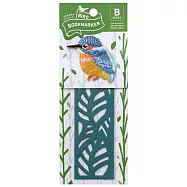 【日本UN TROIS CINQ】野鳥的縷空刺繡書籤 ‧ 翠鳥