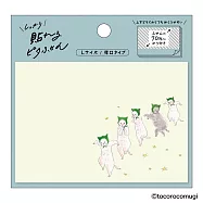 【日本UN TROIS CINQ】TOCOROCOMUGI 牢固黏貼便利貼 ‧ L/半夜肚子餓的貓