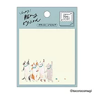 【日本UN TROIS CINQ】TOCOROCOMUGI 牢固黏貼便利貼 ‧ M/跳加飯之舞的貓