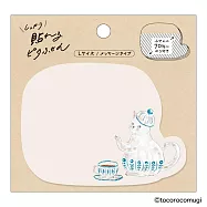 【日本UN TROIS CINQ】TOCOROCOMUGI 牢固黏貼便利貼(裁型款) ‧ L/神秘下午茶貓