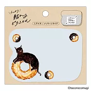 【日本UN TROIS CINQ】TOCOROCOMUGI 牢固黏貼便利貼(裁型款) ‧ L/巧克力甜甜圈貓