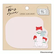 【日本UN TROIS CINQ】TOCOROCOMUGI 牢固黏貼便利貼(裁型款) ‧ L/今天一定要告白的草莓貓