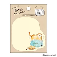 【日本UN TROIS CINQ】TOCOROCOMUGI 牢固黏貼便利貼(裁型款) ‧ M/剛烤好的吐司貓