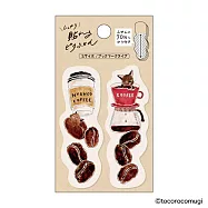 【日本UN TROIS CINQ】TOCOROCOMUGI 牢固黏貼便利貼(裁型款) ‧ S/烘焙咖啡豆貓