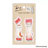 【日本UN TROIS CINQ】TOCOROCOMUGI 牢固黏貼便利貼(裁型款) ‧ S/幹勁滿滿的草莓貓