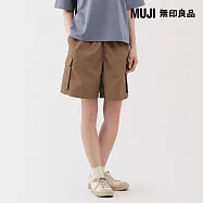【MUJI 無印良品】女撥水加工工作短褲 M 摩卡棕