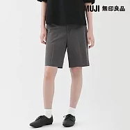 【MUJI 無印良品】女不易起皺短褲 S 深灰
