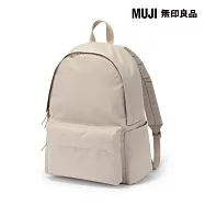 【MUJI 無印良品】可減輕肩膀負擔撥水加工後背包 淺米