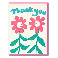 【Joyful】Thank You Pink Flowers 感謝卡