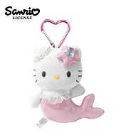 【日本正版授權】凱蒂貓 美人魚系列 玩偶吊飾 吊飾 娃娃/絨毛玩偶 Hello Kitty - 粉色款