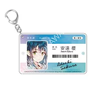安達與島村(原作) 學生證風壓克力鑰匙圈 A