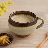 【日本Minoru】Nagara窯燒紋釉 陶瓷馬克杯280ml ‧ 卯花茶