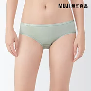 【MUJI 無印良品】女彈性低腰短版內褲 S 淡綠